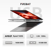 FIREBAT U6B 16" Ryzen7 H255 16GB 2.5K Laptop