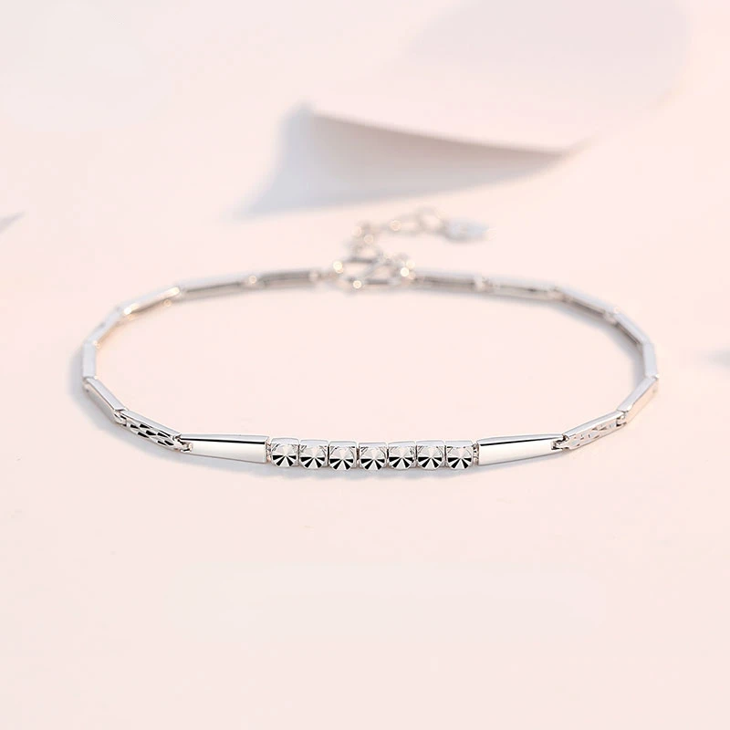

PT950 Platinum Bracelet Women's Bracelets Diamond Effect Jewelry Hand Jewelry Birthday Gift for Girlfriend