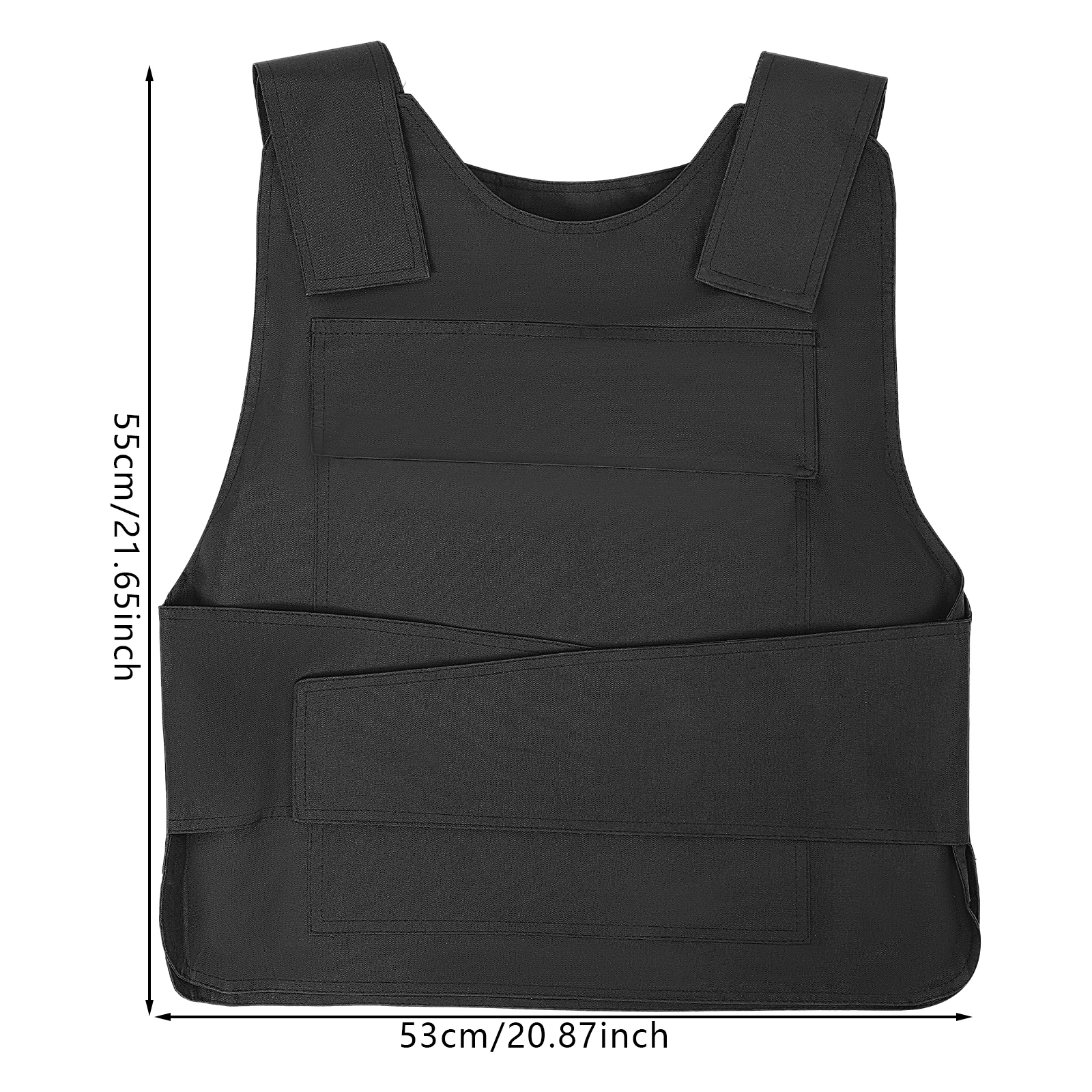 21.65*20.87inch Outdoors Protective Vest Manganese Steel Adjustable Security Training Protective Vest for Security Personnel Pol