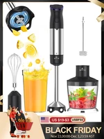 1000 Watt Handheld Electric Immersion Blender, 5 in 1 Kitchen Hand Blender for soups, smoothies, purees and baby food. 1