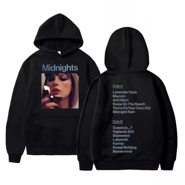 Sudadera con capucha de Mindnights Taylor para hombre, con estampado de  Swift, Hip Hop, informal, Vintage, de gran tamaño, Unisex, nuevo álbum,  Invierno - AliExpress