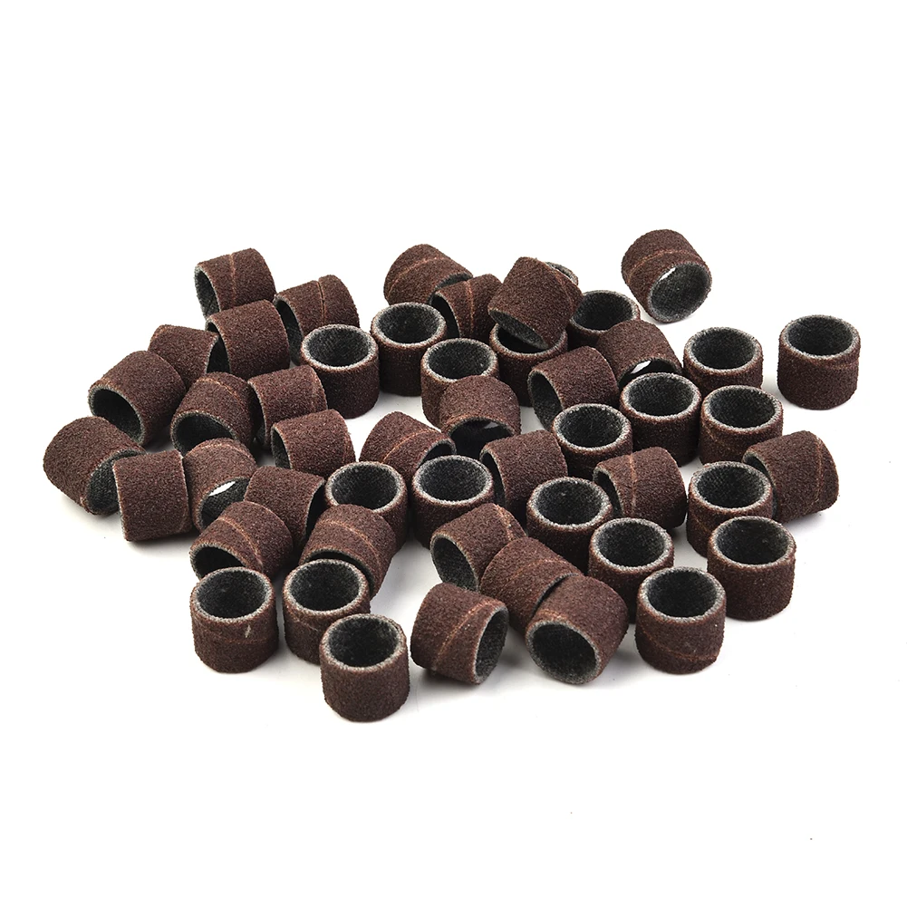 

New Arrival 100Pcs 1/2" 80 Grit Sanding Drum Bands Sleeves W/ 2 Mandrels For Rotary Tool Home Diy Wood Working