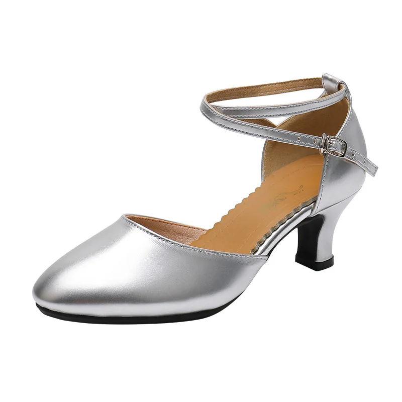 

Women Modern Latin Dance Shoes for Woman Ladies Ballroom Tango Dancing Shoes Closed Toe Rubber Sole Salsa