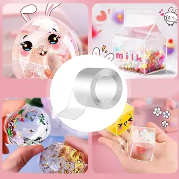 빨대 참 스티커가 있는 긴 테이프 버블 장난감 세트, 팽창기 핀셋, 접착식 재미있는 DIY 공예 만들기 키트, 300cm 테이프