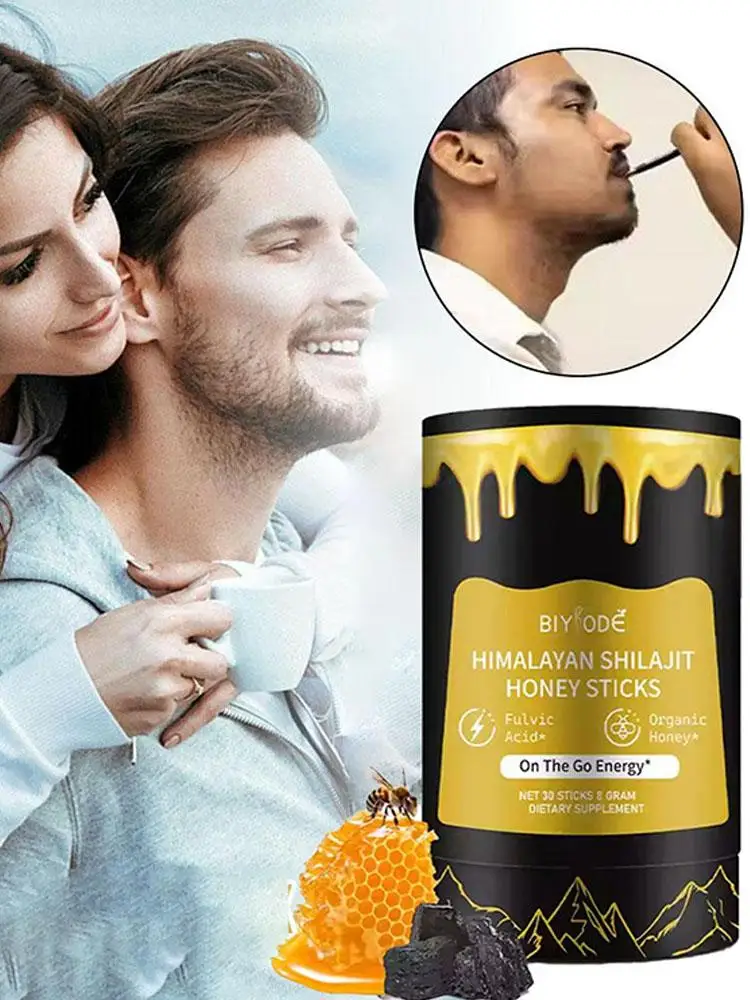 Family Set Shilajit Organic Honey Amino Acid Mineral Himalayan Stick Improve Immunity Enhance Cognitive Function Boost Energy