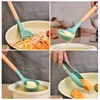 12Pcs Silicone Kitchen Utensils Cooking Wooden Handle Non Stick Pot Kitchenware Set Storage Bucket Silicone Kitchen Utensils 4