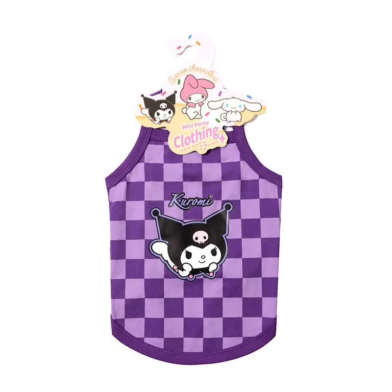 

Kawaii Sanrio Pet Clothing Undershirt Kuromi Accessories Cute Beauty Cartoon Anime Dog and Cat Clothes T-Shirt Toy for Girl Gift