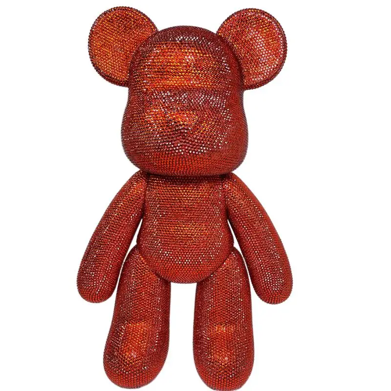 

Christmas Red Rhinestone Bear Hot DIY Handmade Doll Diamond Painting Crystal Statue Mosaic Emroidery Birthday Gift Home Decor