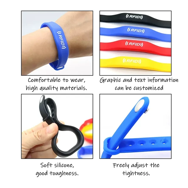 1Pcs RFID 13.56MHZ CUID Clone Negative Copy Bracelet Waterproof ISO14443A Rewritable Wristband Key IC Copier Badge Control Token 2