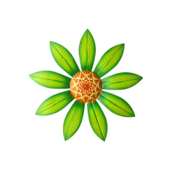 Vibrant Metal Sunflower Wall Art for Indoor and Outdoor Decor (Green)