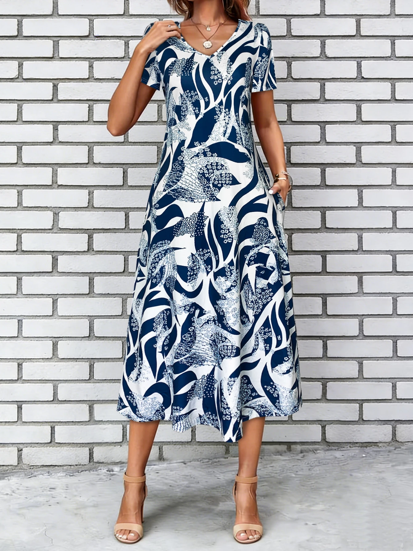 Women's Navy Blue With Pocket S26f5a1c2be3c48eaac80a9438ab5df90m