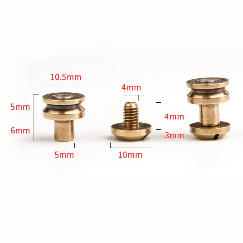 Description Picture 4 of item1pc Brass DIY Bag Buckle Handbag Round Head Lock Buckle LeatherCraft Sewing Hardware Bag Clasp Lock Durable Accessories