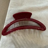 French Red Collection! Large Grip Letters Gold Label Back Head Updo Shark Clip Hair Accessories Headwear Hairpin Hair Claw - Image 2