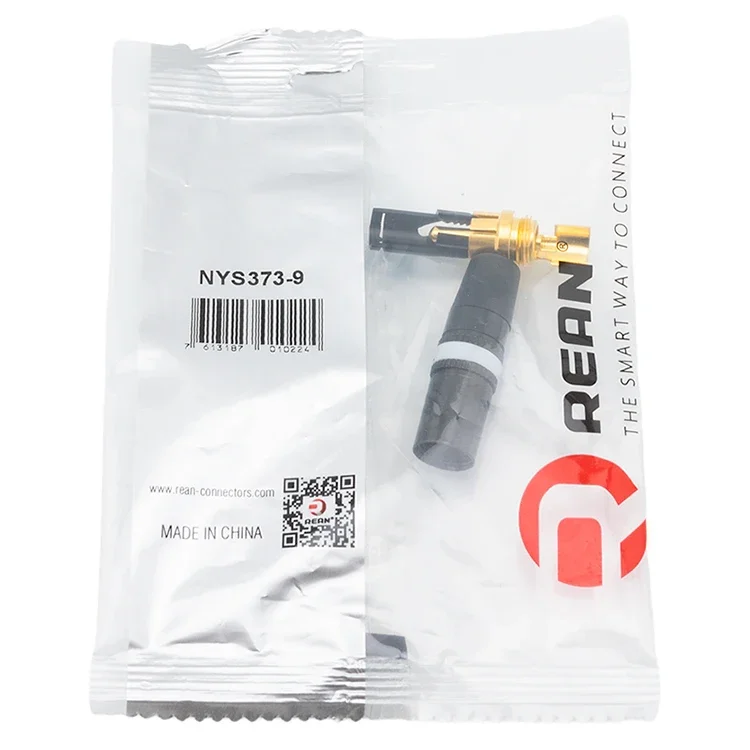 ▲ Neutrik REAN NYS373-2 NYS373-9 RCA 남성 플러그 골드 접점 금속 쉘 전문 오디오 커넥터 (앰프, CD 플레이어, DIY용)