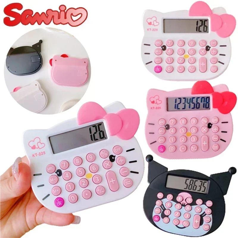 

Аниме-фигурка Sanrio Kawaii Kuromi Hello Kitty 8 цифр мини-калькулятор Офис школа студент учебные творческие идеи оптом