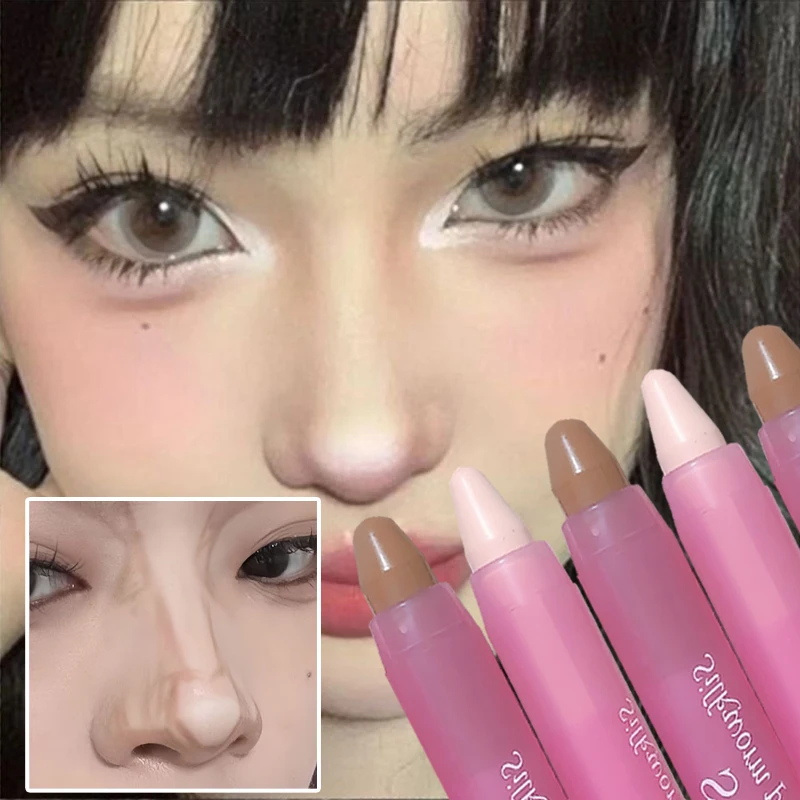 Matte Lying Silkworm Pen Highlighter Contouring Stick Face Outline Shadow Bronzer Concealer Cream 3D Brightening Korea Cosmetic