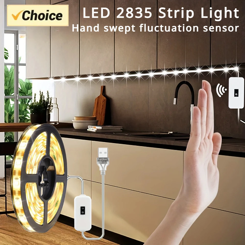 

LED Strip Light Hand Sweep Waving Sensor DC 5V USB 2835 Backlight LED TV Kitchen Under Cabinet Lamp LED Light Strip Diode Lights