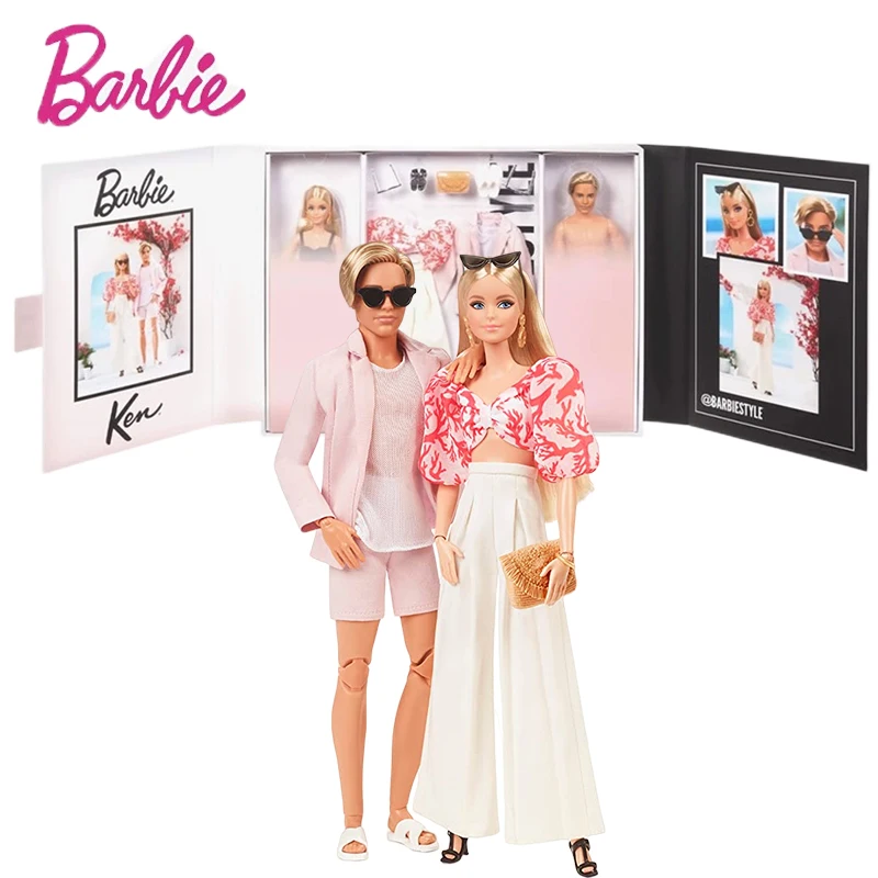 

12 Inch New Barbie Style Doll 2-Pack Millie and Ken Doll Dressed In Resort Wear Fashions Swimsuits Gift Collection Action Model