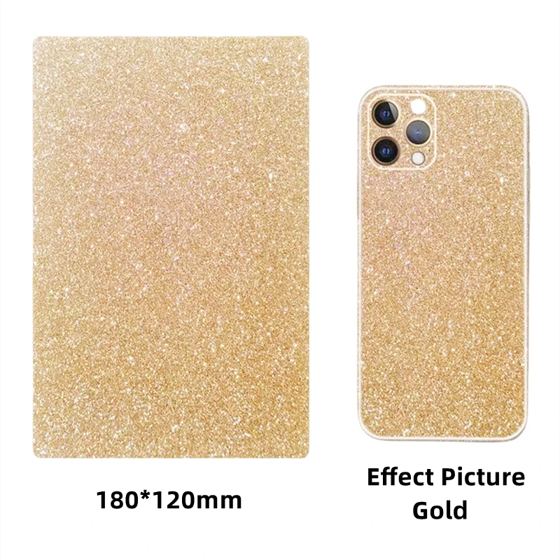 50pcs Luxury Glitter Bling Phone Stickers For iPhone Universal Decorative Film For Blade Cutting Machine Film Rear Back Sticker