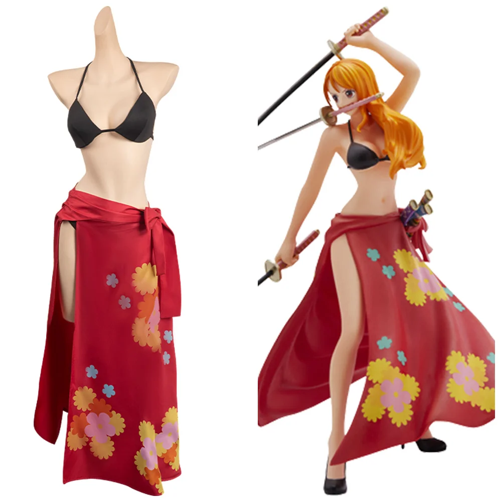 Disfraz Nami (One Piece) Mujer - Top A Rayas + Falda, Tallas XS-XL