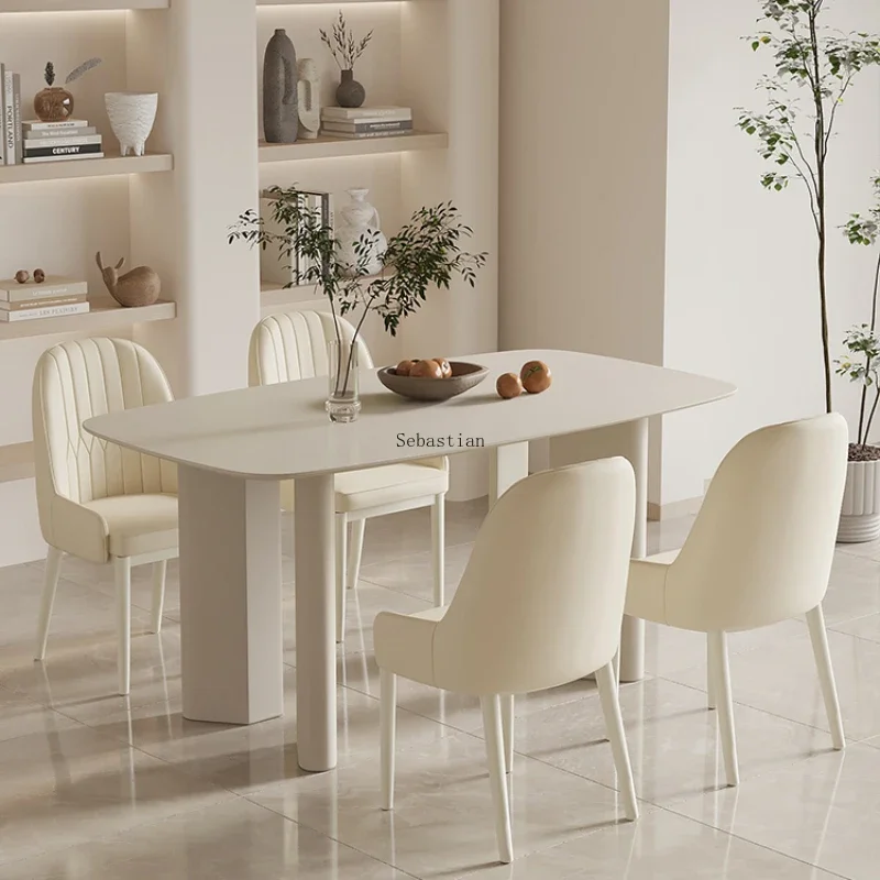 Cream Style Minimalist Soft Pack Chair Furniture Modern Home Restaurant Coffee Leisure Hotel Backrest