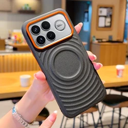 Wave Magnetic Wireless Charging Hard PU Protective Back Cover Case for Redmi K90Pro Max (Black)