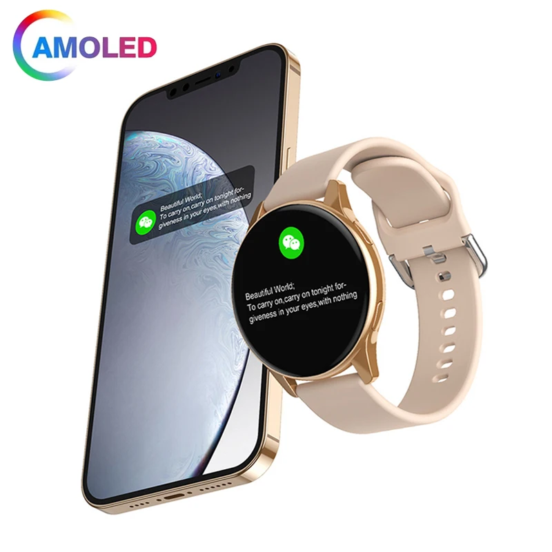 

Smart Watch AMOLED Display 24h Health Monitor Bluetooth Call Full Touch Screen Waterproof Smartwatch for Men Women Fitness Trac