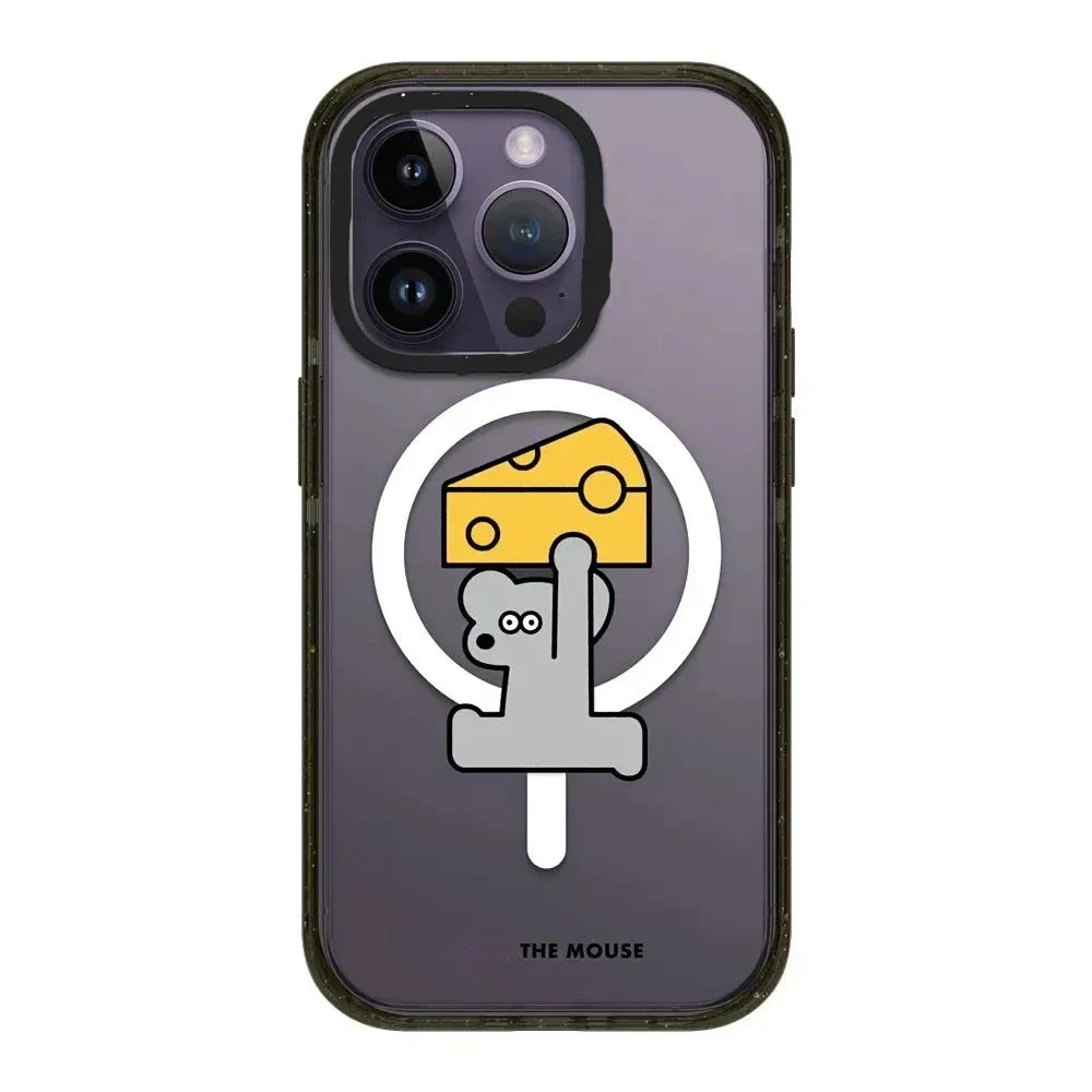 

Magsafe Acrylic Cartoon Mouse Cheese Phone Case Cover for iPhone 11 12 13 14 15 Pro Max Case for iPhone 15 ProMax
