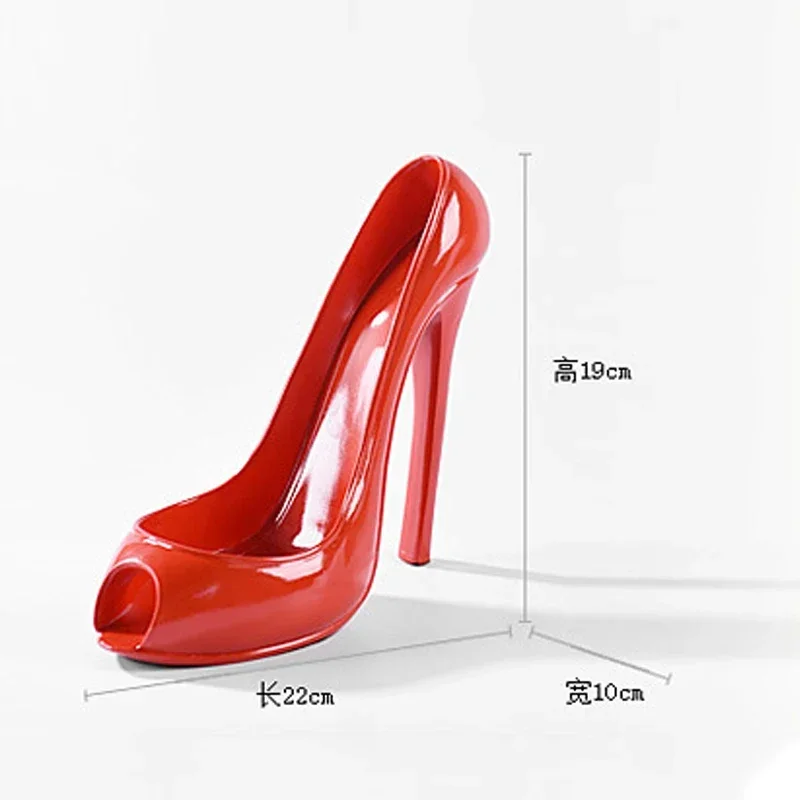 Elegant High-Heeled Shoe Wine Rack - Stylish Home Décor and Gift Ornament