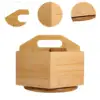 Desktop Organizer Rotatable Wood Multifunctional Art Supply Organizer Desk Storage Caddy for Classroom School Home Office Rulers 5