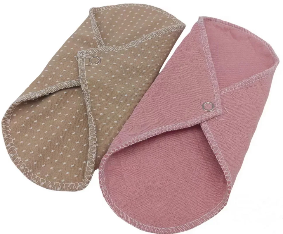 Menstrual Pads 180mm Length Reusable Mama Sanitary Cotton Panty Liner Thin Soft Washable