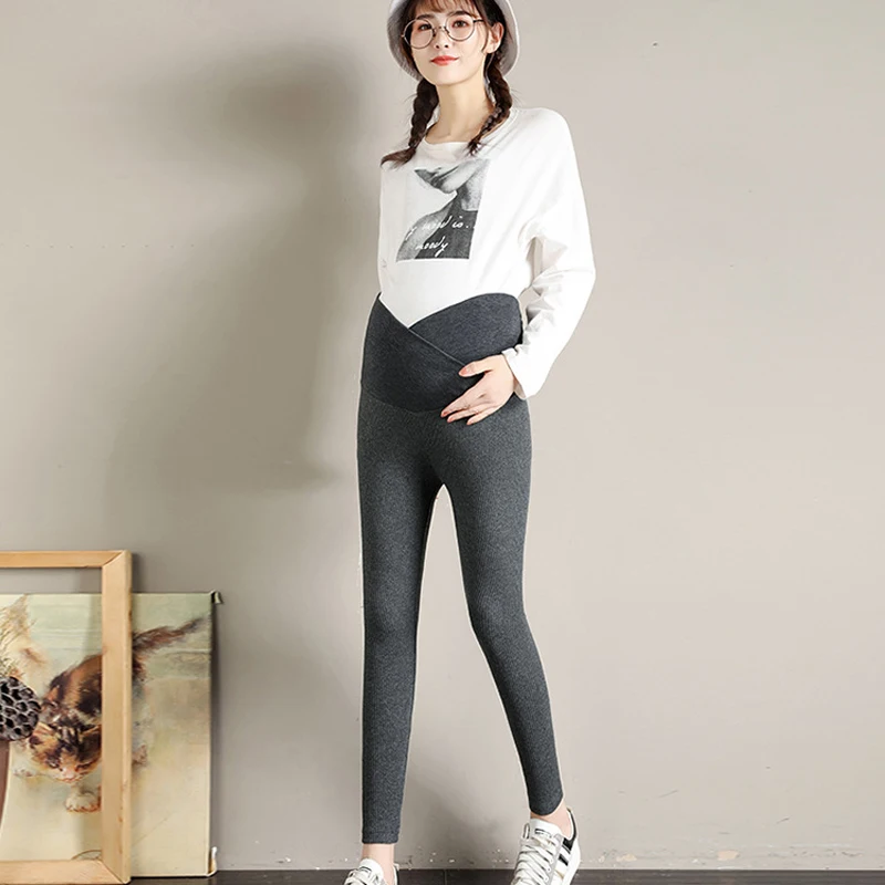 Maternity Leggings Spring Cotton High waist Pants Pregnant Women Clothes 1919/1823