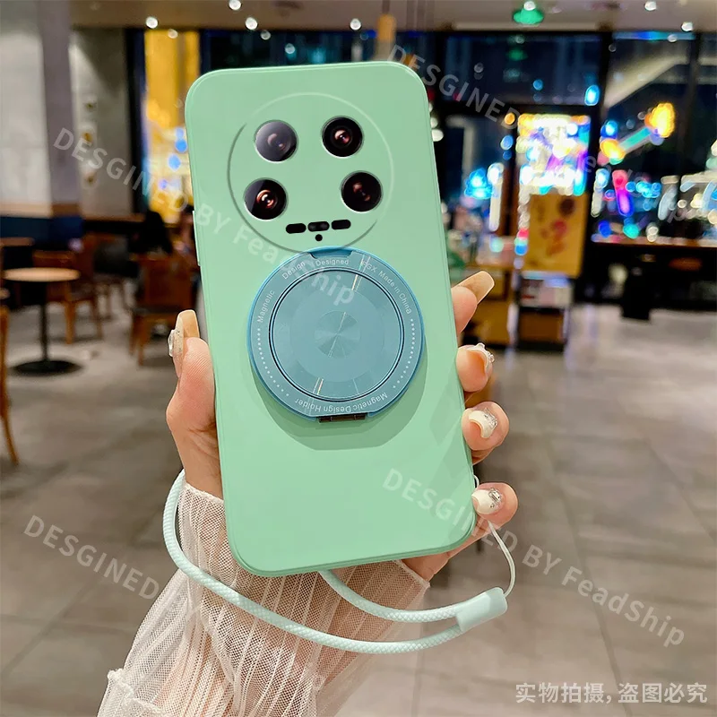 Luxury Magnetic Silicone Phone Case with Screen Protector