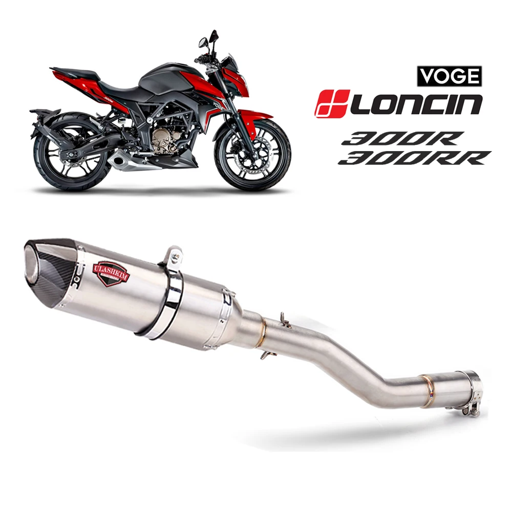 Silenziatore Di Scarico Moto Fuga Sistema Completo Slip On Per Voge Lx300R Lx300Rr Marmitta Scarico Fuga Loncin 300R 300Rr