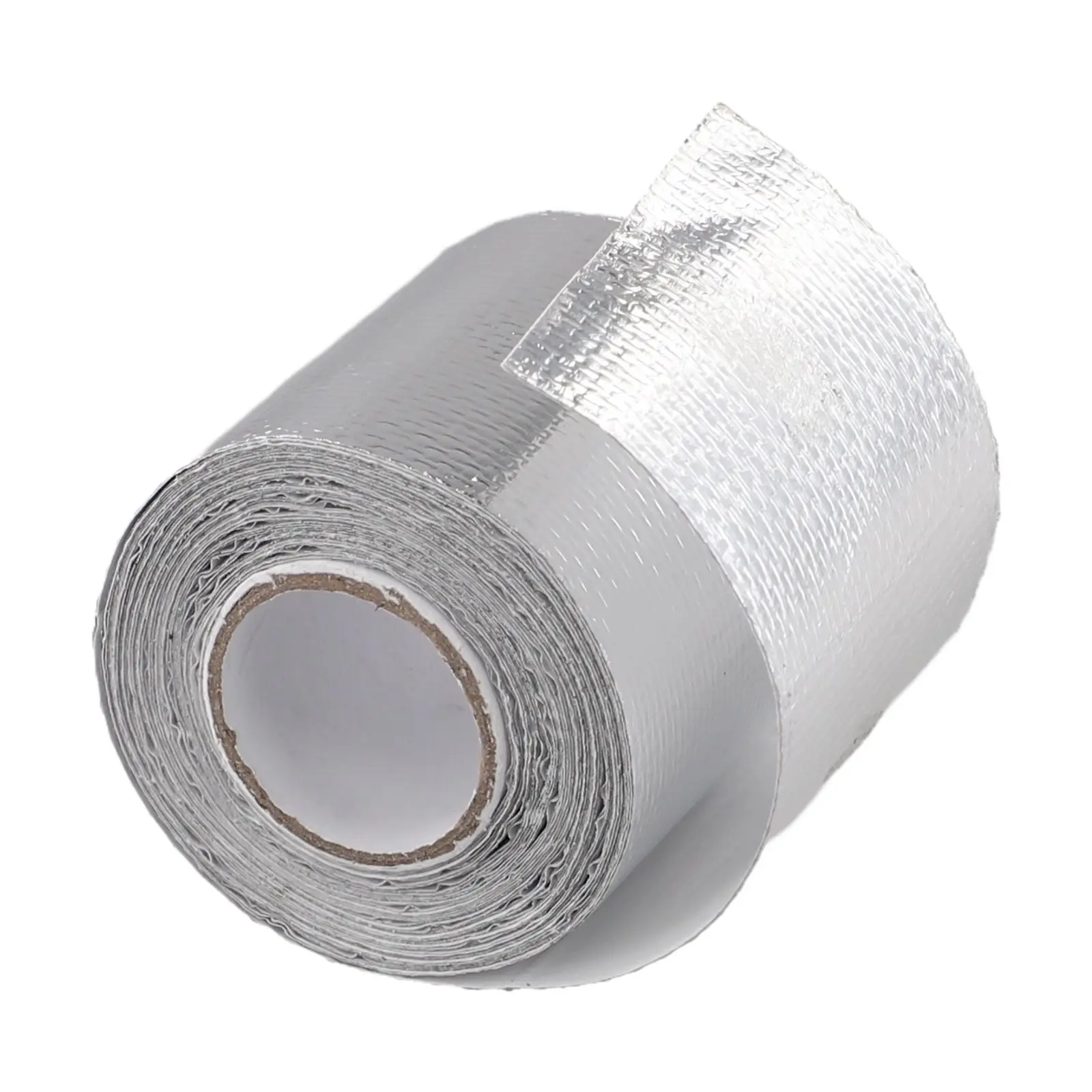 5 미터 50mm 배기 테이프 실버 유리 섬유 자동차 연료 파이프 도어 방화벽 후드 열 차폐 랩 자동차 액세서리