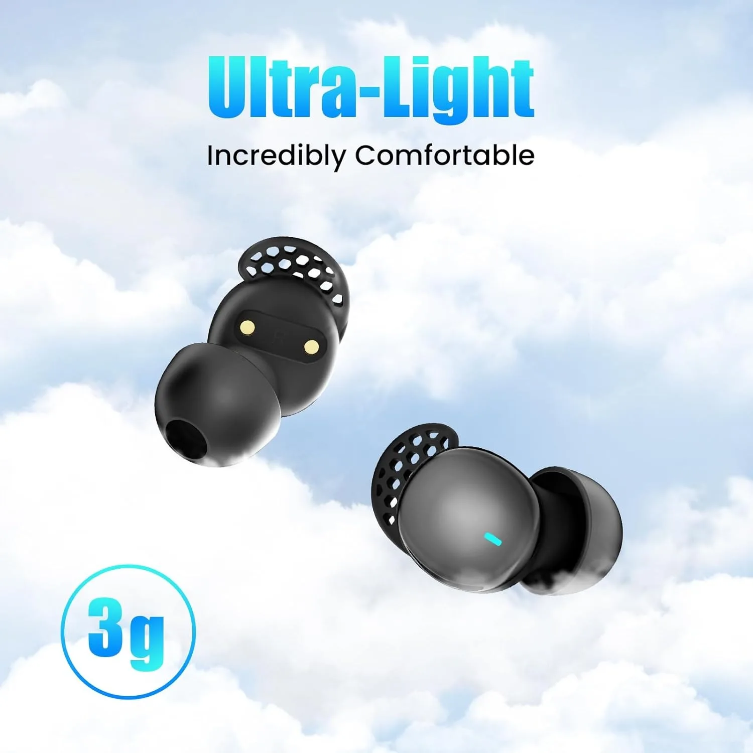 Comfortable Noise Blocking Wireless Sleep Earbuds for Side Sleepers