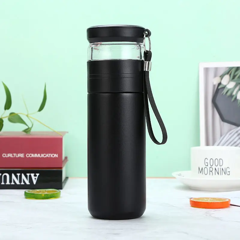 500ML Thermos For Hot Water Insulasted 304 Stainless Steel Vaccum Flask  Water Bottle For Tea With Tea Infuser Separation Straine