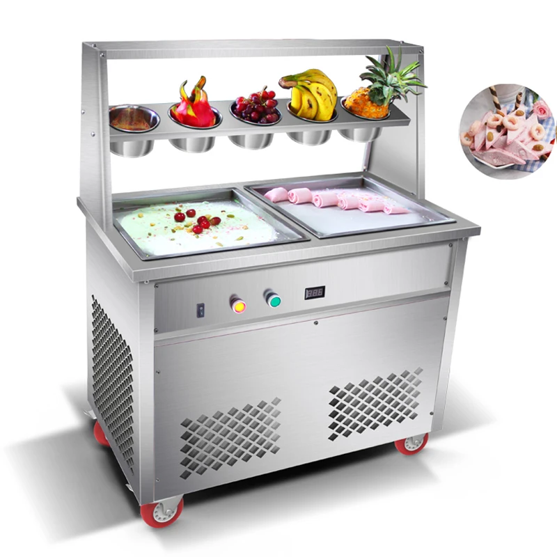 

Commercial Fried Ice Cream Machine One-button Intelligent Operation Fried Yogurt Machine