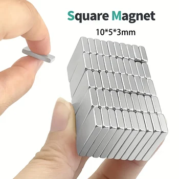 Durable Square Rectangular Magnets 10*5*3mm | For Fridge, Whiteboard, Photos, Stickers, Postcards, Tools, Kitchen Accessories,