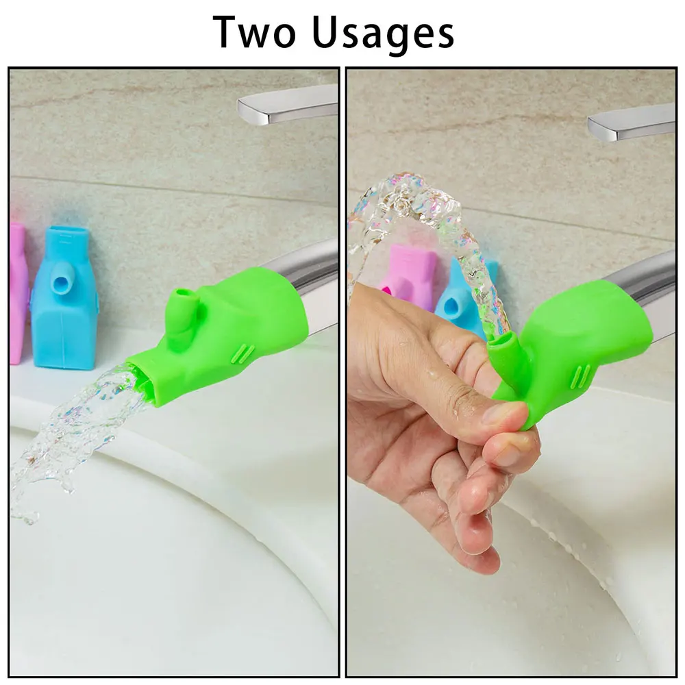3PCS Silicone Faucet Extender Water Tap Elastic Adjustable Nozzle For Toddlers Bathroom Sink Spout Cover Easy Hand Washing 6