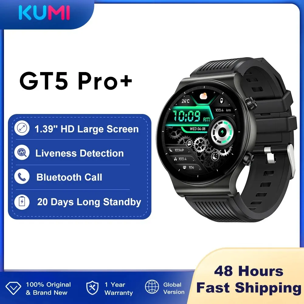 Premiere Mondiale Kumi Gt5 Pro + Smart Watch Schermo Hd Da 1.39 Pollici 270 + Quadrante Squisito 20 Giorni Di Standby Lungo Chiamata Bluetooth Ip68