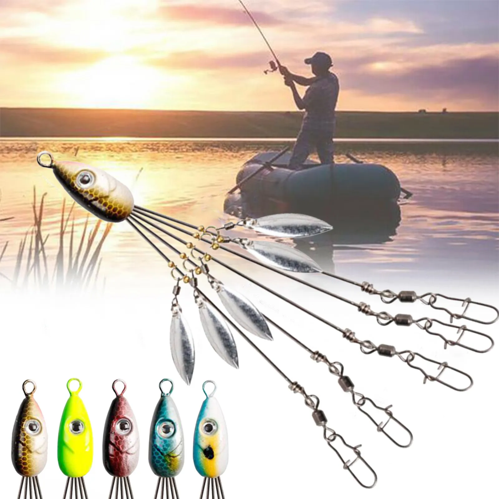 5 Arms Alabama Umbrella Rigs with Barrel Swivels Ultralight Fishing Lures  Bait Rigs for Bass Lures (3 PCS) - China Alabama Rig and Umbrella Rig price