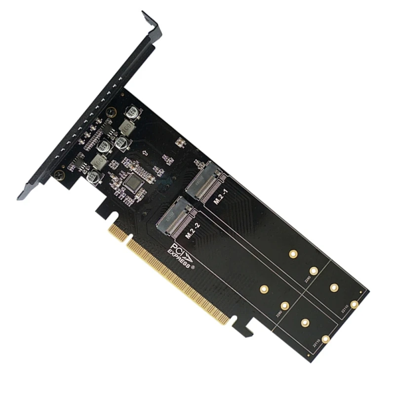 

Новая плата Pcie-M2 адаптер Pcie X16 4 порта M2 NVME M Key SSD конвертер M.2 PCI Express X16 адаптер RAID Плата расширения