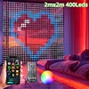 Smart Curtain Lights 400 LED USB Curtain String Lights DIY App Remote Control Music Sync Christmas Holiday Party Curtain Strings 1