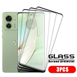 Pack of Tempered Glass Screen Protectors - 9H Full Cover, Curved Design - Moto Edge 40 (3 Front Glass)