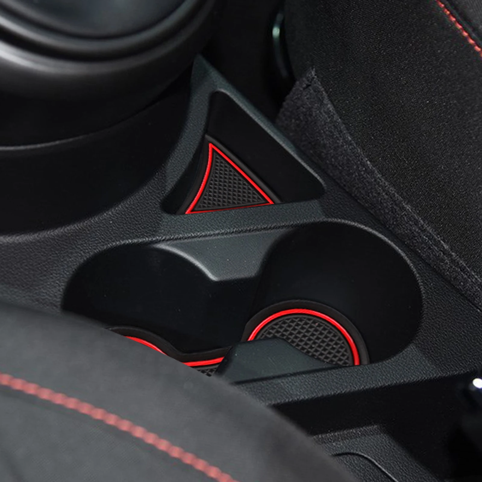 Tapis Antidérapant Pour Hyundai I10 2021-2024 - Dessous De Verre Rouge - Protection Intérieure Voiture