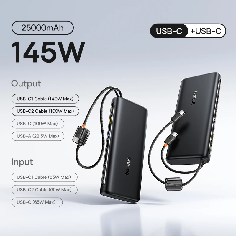 145W Dual C Cable BK