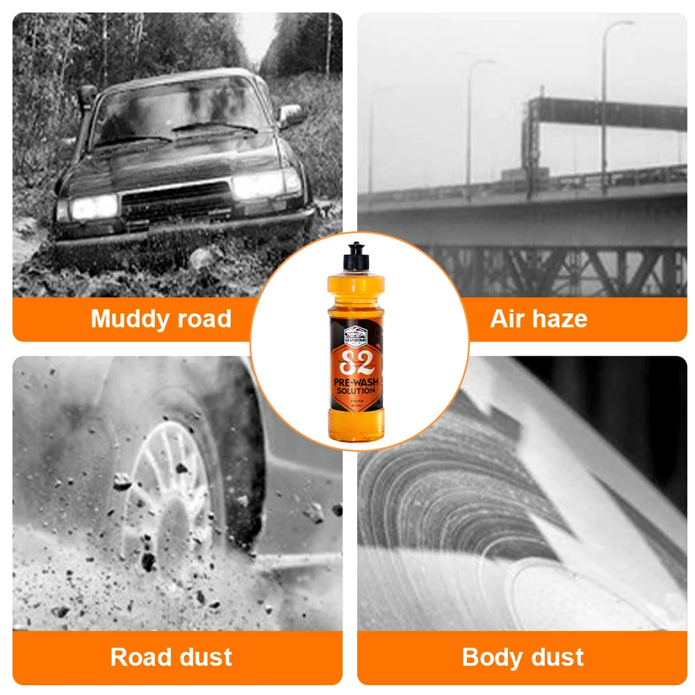 568ml Car Pre-Wash Liquid High Foam Agent for Dirt Softening S2 Scratch Prevention Auto Advanced Cleaning for Buick Cadillac BYD 2