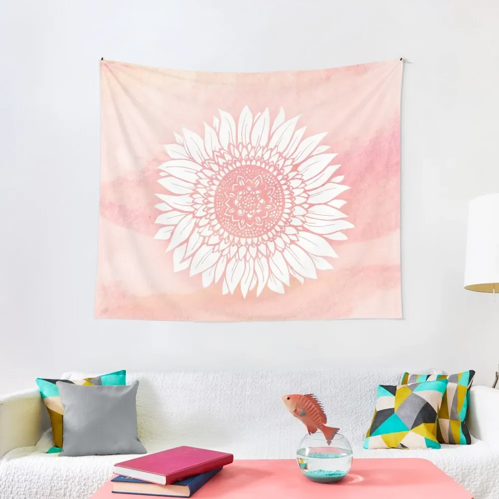 

Pink Watercolor Flower Tapestry Room Aesthetic Bedroom Decoration Decorative Wall Murals Room Decor Korean Style Tapestry