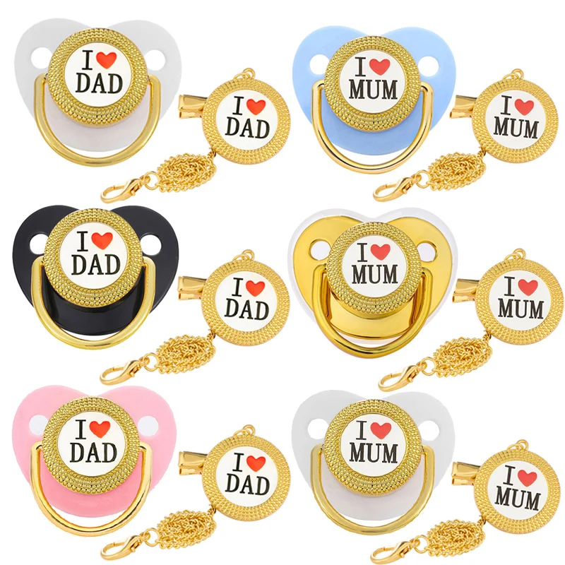 Baby Pacifier Clip Chain Holder BPA Free Newborn Dummy Baby Shower Gift Silicone Toddler Teether Infant Soother Kids Nipple